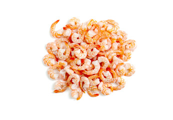 prepared shrimp isolated on a white background