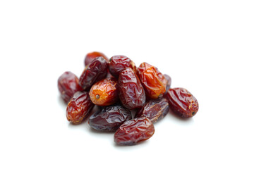 Tasty sweet dried dates isolated on white
