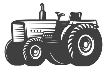 Tractor Silhouette Vector Illustration