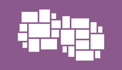 Pictures or photos frame collage layout abstract photo frames and digital photo wall template
