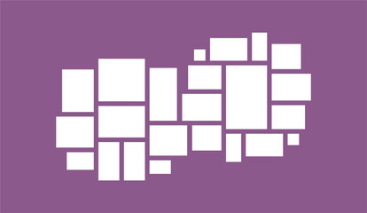 Pictures or photos frame collage layout abstract photo frames and digital photo wall template
