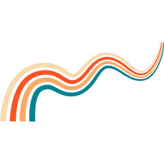 Retro Wavy Rainbow Decoration