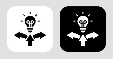 Select Path Icon In Black and White Glyph Style