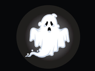  Halloween icon Cute Spooky Ghost Illustration