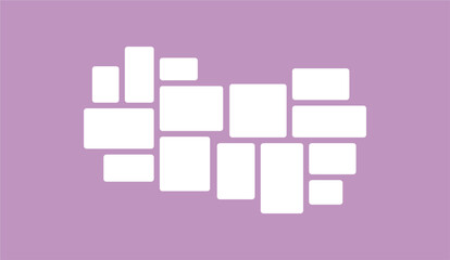 Pictures or photos frame collage layout abstract photo frames and digital photo wall template
