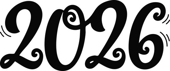 새해 2026년, 2026 글자 디자인