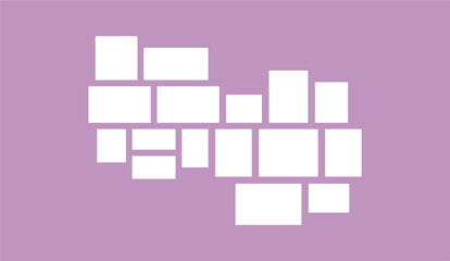 Pictures or photos frame collage layout abstract photo frames and digital photo wall template

