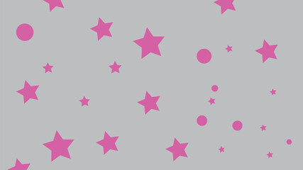 Seamless pink star pattern design for a holiday wallpaper decoration
