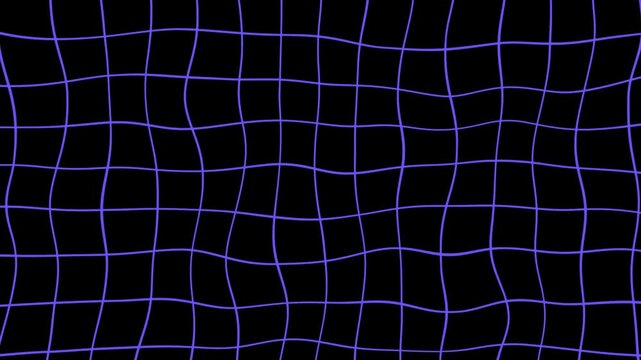 Wavy grid in black background animation