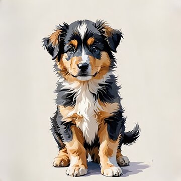 かわいいラフコリーの子犬