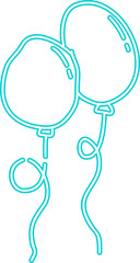 Neon Gradient Balloons