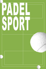 Padel sport courts showing ball in action during a lively match under bright sunlight