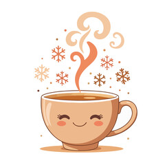 Cozy Winter Tea Cup Character
