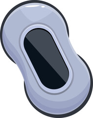 Gray and black soap bar floating in zero gravity, representing hygiene and cleanliness in space or futuristic environments