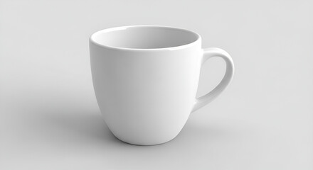 Fototapeta premium Simple and clean white mug mockup placed on a pastel background. Ideal for product branding, sublimation design, and merchandise mockups.