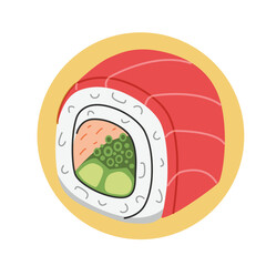 Tuna sushi roll japanese food