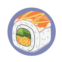 Ebi shrimp sushi roll japanese food