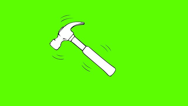 Maintenance line animation. Repair instruments animated icon. Shaking tools, equipment