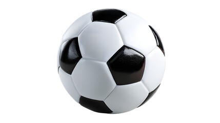 A classic black and white soccer ball isolated on a dark background