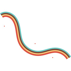 Retro Wavy Rainbow Decoration
