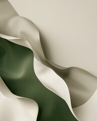 minimalistic abstract composition featuring smooth, flowing shapes and a neutral color palette. It is visually elegant and modern, making it suitable for a variety of design applications.