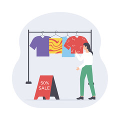Clothing Discount Vector Flat Style Icon EPS 10 File