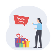 Special Offer Vector Flat Style Icon EPS 10 File