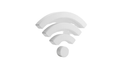 Wifi signal icon isolated PNG on transparent background, wireless connection symbol for internet access and network connectivity