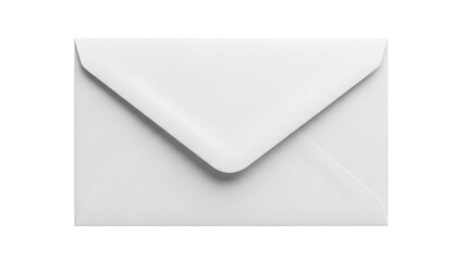 Blank white envelope isolated PNG, stationery for mailing letters and sending correspondence on transparent background