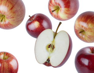 collection of red apples