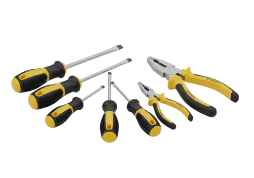 Essential screwdriver and pliers set for home repairs and professional projects, a must-have for DIY enthusiasts and skilled tradesmen ensuring reliable performance