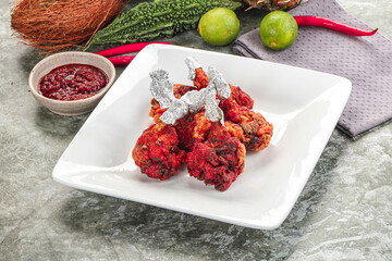 Indian cuisine - Red Chicken lolypops