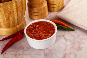 Sweet and sour chili sauce with pineapple