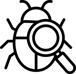 Obraz premium Debugging Line Icon
