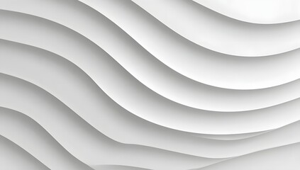 Fototapeta premium Abstract flowing curves create a dynamic visual texture with subtle shadows and highlights in a minimalist monochromatic design