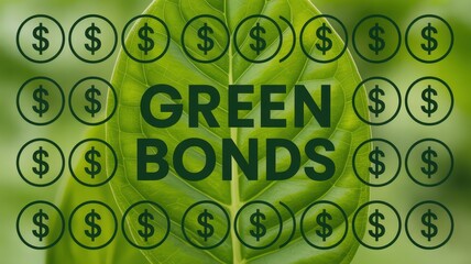 Financial security concept illustrated with dollar signs overlaying a vibrant green plant leaf