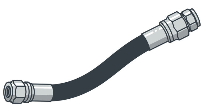 Flexible Hydraulic Hose with Metal Fittings, Connector for Fluid Transfer System