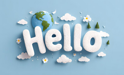 World Hello Day background or banner design template is observed every year in November. Holiday concept. Template for card, poster, placard, template.