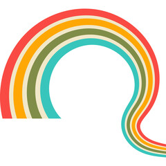 Retro Wavy Rainbow Decoration