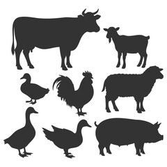 Farm Animals Silhouette Bundle