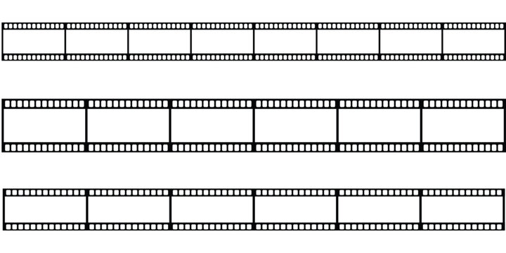 Blank Film Strip Frame Template for Photos and Videos