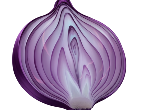  Purple Onion Half with Vivid Cross-Section Layers, Artistic Generative AI Style PNG