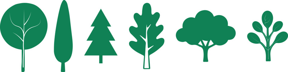 vector illustration of a green plant | baby hand drawing practice design