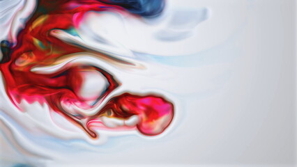 Vibrant liquid swirls creating an ethereal abstract flow of colors