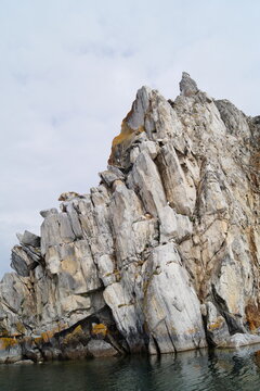 Shaman-sacrificial rock of Olkhon Island.