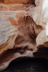 Canyon Rock Formation Above Water Pool in Paradise Valley, Morocco