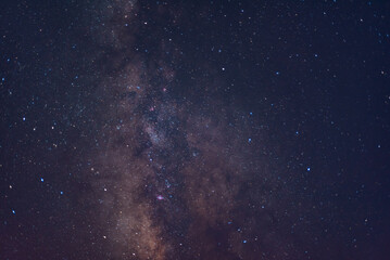 Fototapeta premium Milky Way Galaxy and Starry Night Sky Over Menorca