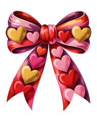 Elegant heart bow design for Valentine's Day cards and gifts, perfect for expressing love and adding a touch of romance to your creative projects