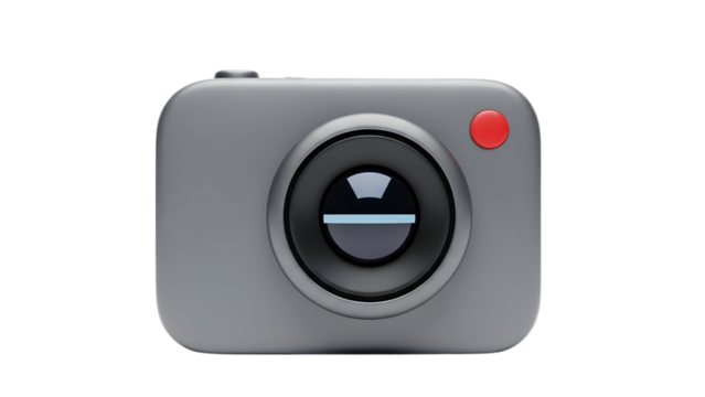 Minimalist Grey Digital Camera Icon.transparent png