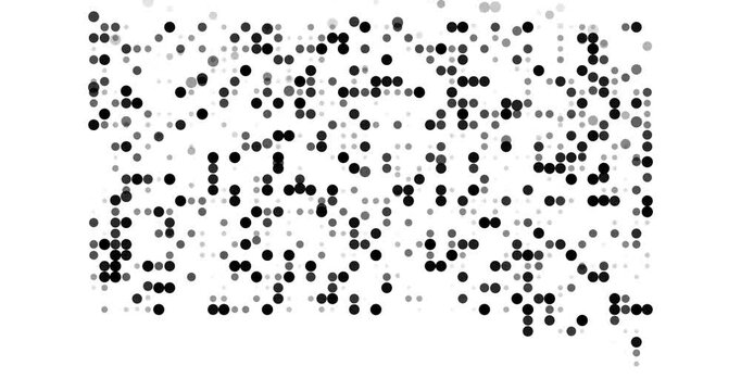 Abstract Falling Dots Forming South Dakota Map